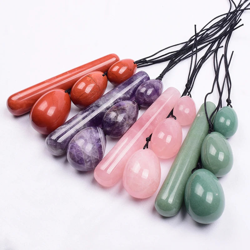 Egg Set 4pc Box Natural Jade